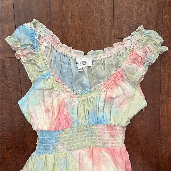 Isabelle’s Cabinet Naomi Pastel Tie Dye Romper, Size Small - Picture 3 of 15